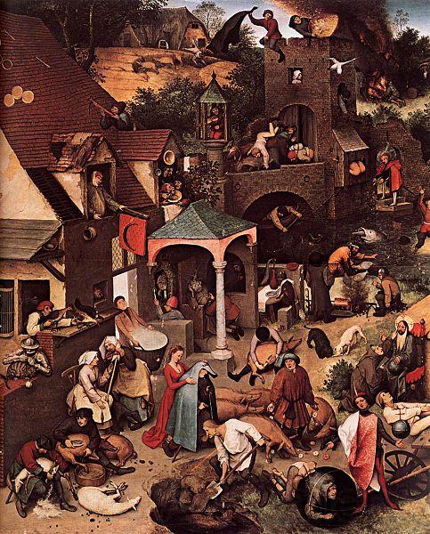 Pieter Bruegel the Elder Netherlandish Proverbs Spain oil painting art
